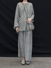 Mutedance 25 Spring/Summer Silk Checkered Cardigan MD-MD25SS136-GREY